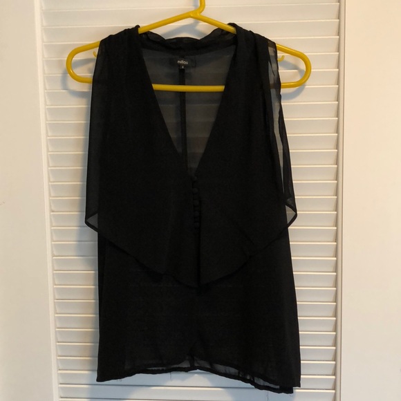 Millau Tops - Sheer black blouse Millau Tops - Sheer black blouse